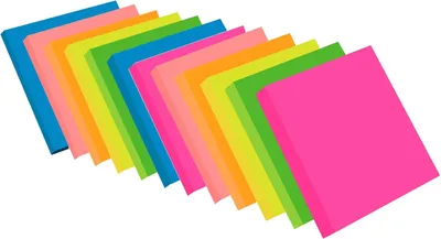 Produktbild von Haftnotizen 76x76 mm, 12 Pads, 100 Blatt, 6 Farben, für Notizen und Organisation