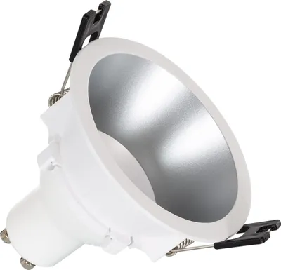 Produktbild von Downlight Einbaustrahler Konisch GU10 6W Schnitt Ø 75 mm PC No Flicker 4000K Silber Neutralweiß
