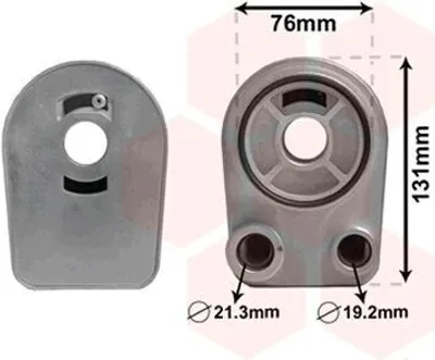 Produktbild von VAN WEZEL 43003607 Ölkühler Motoröl für NISSAN Qashqai / Qashqai +2 I (J10, NJ10) passend für MERCEDES-BENZ B-Klasse (W246, W242) A-Klasse (W176)