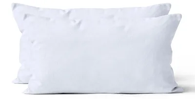 Produktbild von 2 er Set Mikrofaser UNI Kissenhüllen Kissenbezüge Kopfkissenbezug 40x80 cm, Weiß