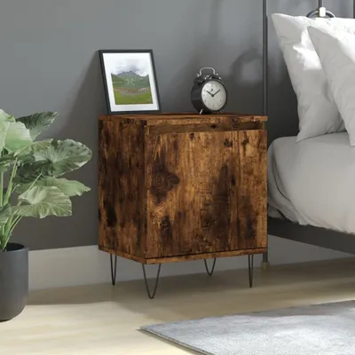 Produktbild von The Living Store Nachttisch Räuchereiche 40x30x50 cm Holzwerkstoff