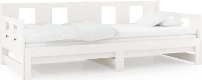 Obrázek produktu pro vidaXL Rozkládací lehátko bílé masivní borovice 2x(90x190) cm