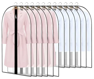 Obrázok produktu pre Omgoods – Súprava 12 ochranných obalov na oblečenie so zipsom – vodeodolné a prachotesné