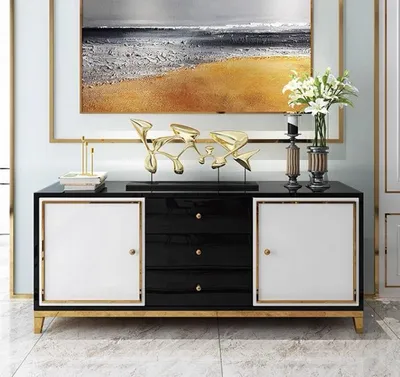 Produktbild von Design Kommode Wohnzimmer Anrichte Moderne Sideboard Holz Schrank
