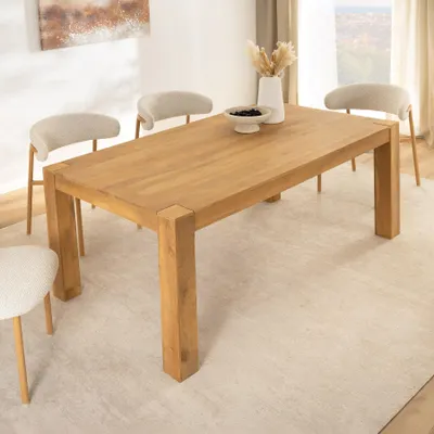 Produktbild von riess-ambiente Esstisch MAKASSAR 160cm natur cream finish massives Mangoholz lackiert 6 Personen
