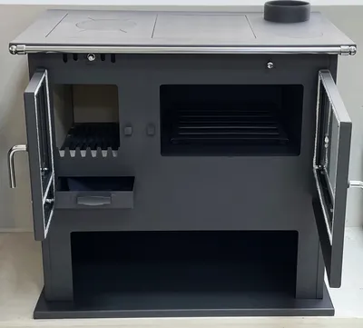 Image de Poêle à bois Poêle de cuisine Poêle à bois avec compartiment four et plaque de cuisson VICTORIA VIKI LUX 9,1 kW
