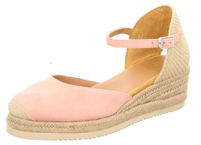 Produktbild von Unisa Damen Sandalen mit Keilabsatz im Espadrille-Stil aus lila Nubukleder