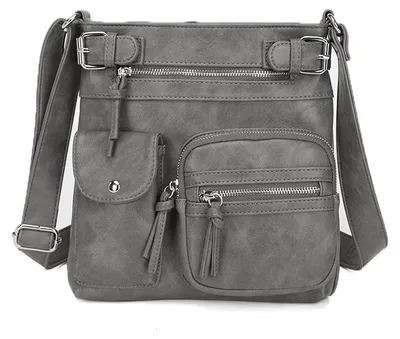 Obrázok produktu pre INF Štýlová crossbody taška cez rameno zPolyuretánkože Šedá