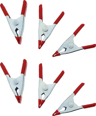 Produktbild von Praktisches 6er Set Mini-Klemmzwingen Schwarz – Ideal für Hobby, Modellbau & Handwerk