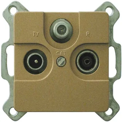 Imagen del producto de Caja final para antena parabólica Düwi Everluxe, bronce, 75 Ohm