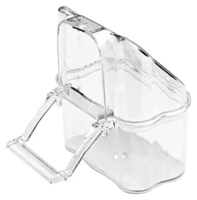 Vogel-Futternapf & Wasserspender, transparent, Kunststoff