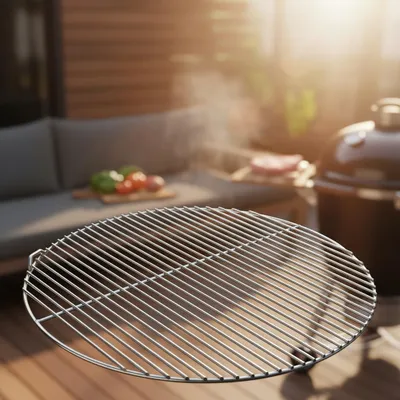 Produktbild von 55CM Ø Gusseiserner Grillrost Grillgitter Schwarz rund Gussrost BBQ Grillaufsatz