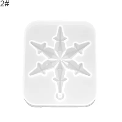 Produktbild von Spiegel DIY Silicon Schneeflocke Handwerksform Schmuck Anhänger Halskette Making Dekor-2#
