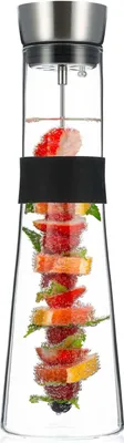 Produktbild von Sile Karaffe 1,6 Liter Borosilikatglas Fruchtspieß mit Stopper