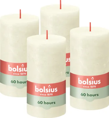 Produktbild von Bolsius 4er Set Kerzen, 13cm, elfenbein