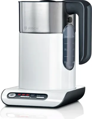 Obrázek produktu pro Bosch TWK8611P, 1,5 l, 2400 W, Antracit, Nerezová ocel, Bílá, Plast, Nerezová ocel, Nastavitelný termostat, Indikátor úrovně vody