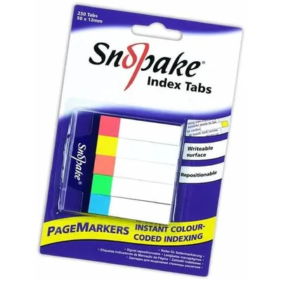 Productafbeelding van Indexplaatjes, 50x12mm, 250 stuks, kleurrijk gesorteerd