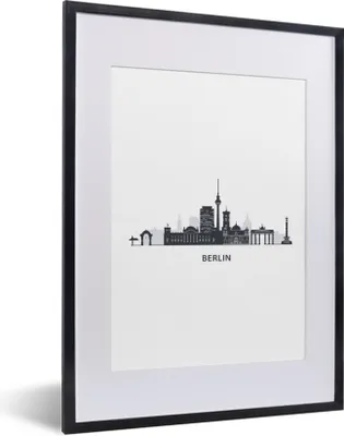 Produktbild von MuchoWow® MuchoWow® Gerahmtes Poster Berlin - Europa - Skyline 30x40 cm - Poster mit zchwarzem Bilderrahmen - Wandposter Schlafzimmer