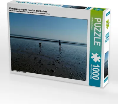 Produktbild von Calvendo Wattspaziergang mit Hund an der Nordsee 1000 Teile Puzzle quer 640x480mm, Lehmann Steffani; 7364248