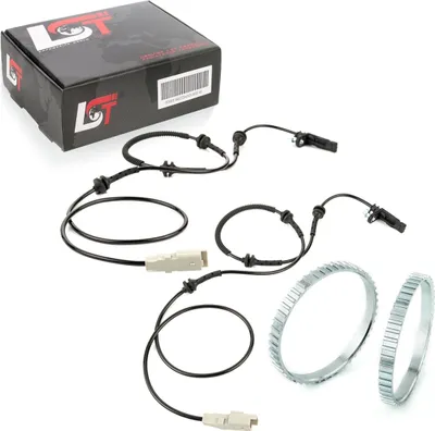 Produktbild von 2x ABS-Sensor und ABS-Ring Set Vorderachse 48 Zähne für CITROEN C6 PEUGEOT 407