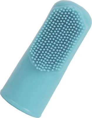 Image de INF Brosse à Dents Doigt en Silicone pour Animaux, Lot de 10: Soin Doux Bleu
