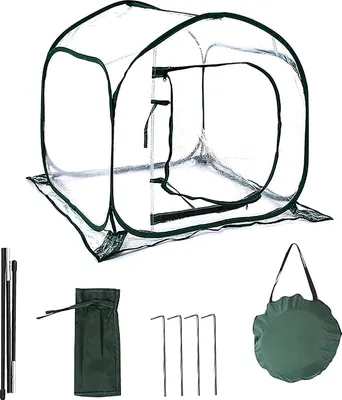 Obrázek produktu pro Mini vyskakovací skleník Serre, vnitřní kryt z PVC s vnějším krytem z PVC, malé květiny v přenosné zahradě - 80 x 80 x 80 cm - Serre a Serre de Balcon