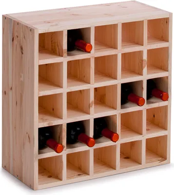 Produktbild von Zeller Weinregal, Naturholz 52x25x52