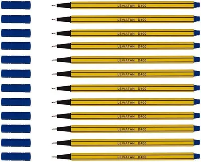 Produktbild von Fineliner-Stifte, blau, Set mit 12 Stück – Feinschreiber, farbig, geeignet für den täglichen Gebrauch – Schreib- und Schulbedarf