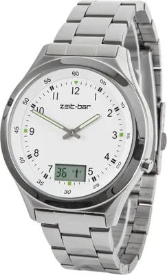 Produktbild von Zeit-Bar Funk-Armbanduhr Herren, mit Datums- und Sekundenanzeige