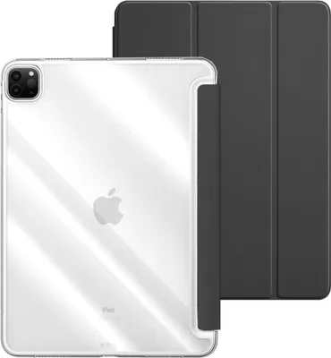 Produktbild von Smart Cover für Apple iPad Pro 11 (2020) Apple iPad Pro 11 (2021) Apple iPad Pro 11 (2022) Tablet Hülle Cover Schutzhülle Tasche Stand Hülle Tasche Etui Schwarz-Transparent