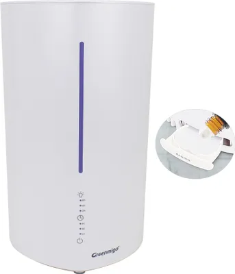 Produktbild von Greenmigo Luftbefeuchter und Aroma Diffuser 3L,Diffuser Ätherische Öle,Top-Fill Humidifier mit Zeitschaltuhr,Nachtlicht,Automatische Abschaltung,Weiß