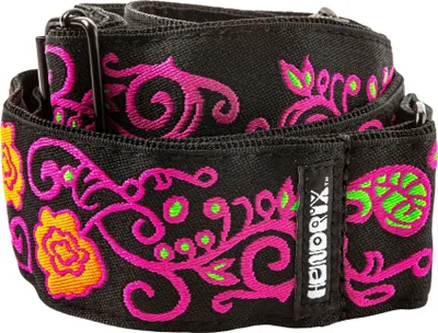 Produktbild von Dunlop JH22 Hendrix Blacklight Monterey Pink Textilgurte für Gitarren
