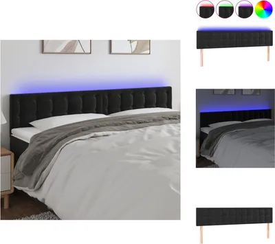 Imagen del producto de vidaXL Cabecero LED de 180x5x78/88 cm, tapizado en terciopelo - Cabecero y piecero