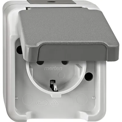 Produktbild von MERTEN MEG2300-8029 - CEE 7/3 - CEE 7/4 - Grau - Thermoplast - IP44 - 250 V