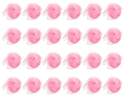 Obrázek produktu pro Sada 24 tanečních šátků z chiffon v růžové barvě