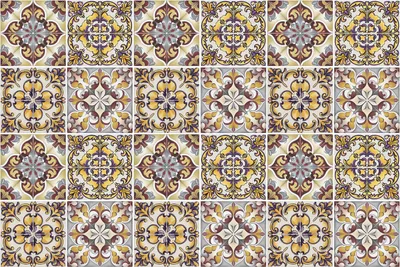 Produktbild von Fliesenaufkleber 15x15 cm – 24 Stück – Selbstklebend – Wasserfest – Pflegeleicht – Hitzebeständig – Für Küche & Bad – Blumenmotive im Arrangement