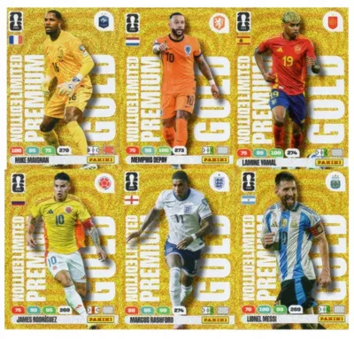 Image de Premium Gold Fifa World Cup 2026 Set: Messi, Yamal, Depay, Maignan, James
