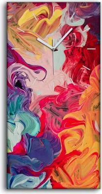 Produktbild von Dekor Leinwand Uhr Wandbilder Geräuschlos 30x60 Malerei Kunst Abstrakt - weiße Hände