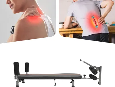 Image de Banc d'inversion - Table d'inversion - Dos/colonne lombaire/nuque - Charge maximale 150 kg - Taille 1,45–1,85 m - Cadre en acier, mousse - Pied à quatre branches