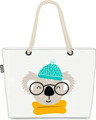 Produktbild von VOID Koala Cartoon Tierkinder Strandtasche Shopper 58x38x16cm 23L XXL Einkaufstasche Tasche Reisetasche Beach Bag