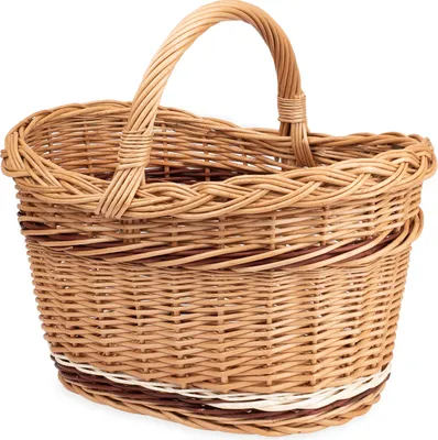 Produktbild von JIPRO® Einkaufskorb aus Weide Jente III. - Weidenkorb - B 44 x T 30 H 27/35(cm)