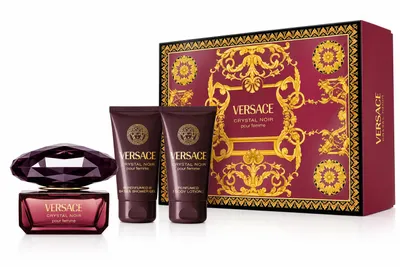 Produktbild von Versace Crystal Noir Geschenkset EDP 50 ml + Body Lotion 50 ml + Duschgel 50 ml