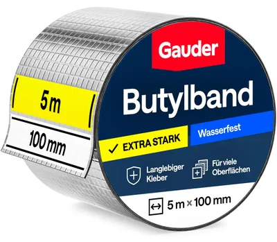 Immagine prodotto di GAUDER: Nastro butilico impermeabile autoadesivo - Nastro sigillante (100 mm x 5 m)
