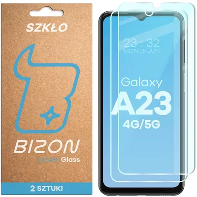 Produktbild von Gehärtetes Glas für Galaxy A23 4G / 5G, Bizon Glass Clear Duo, 2 Stück