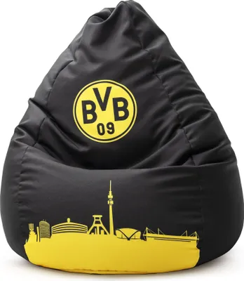 Produktbild von BeanBag BVB XL Borussia Dortmund Lizenz Fussball Bundesliga Gaming Kinder Sitzsack Fanartikel