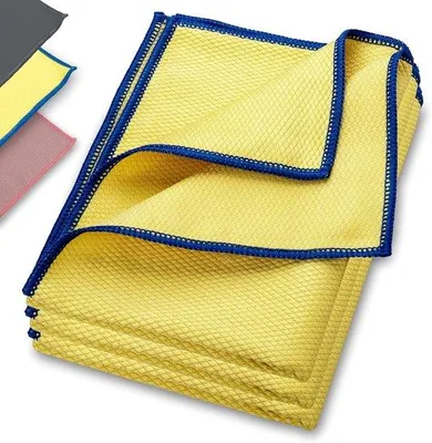 Produktbild von Unyqoos® Premium Mikrofasertuch für Glas & Fenster – streifenfrei, 3er-Set (60 x 40 cm), Polier- und Wischtücher für innen & außen