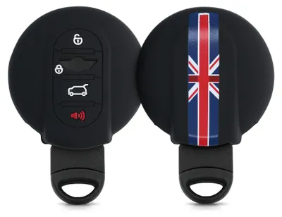 Produktbild von kwmobile Schlüsselhülle für Mini 3-Tasten Smart Key Autoschlüssel Hülle - Autoschlüssel Schlüssel Hülle aus Silikon - Schlüsselschutz Gehäuse in Rot
