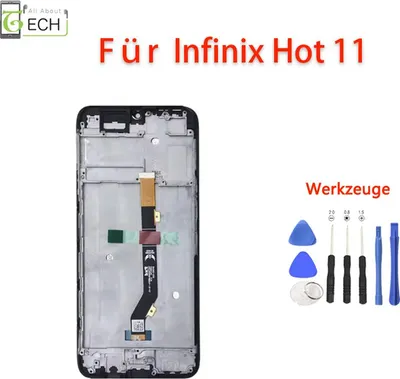 Produktbild von Für Infinix Hot 11 X662 LCD Display mit Rahmen Touchscreen Bildschirm