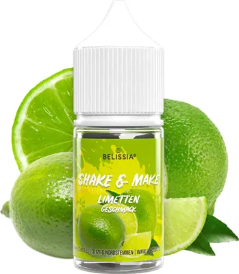 Produktbild von Belissia Shake and Make Limette Refill - 30 ml hochdosiertes Lebensmittelaroma - zum Nachfüllen - Für Backen, Speisen, Getränke, Shakes, DIY uvm