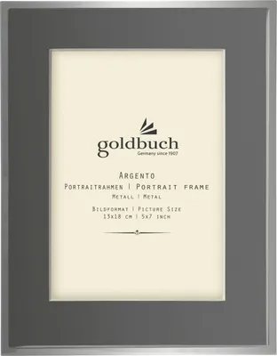 Immagine prodotto di Goldbuch cornice per foto in metallo Argento 13x18 cm grigio con passepartout